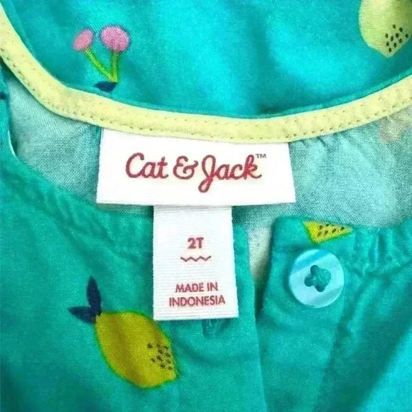 Cat & Jack toddler lemons and cherries summer dress 2T​ - Picture 4 of 7